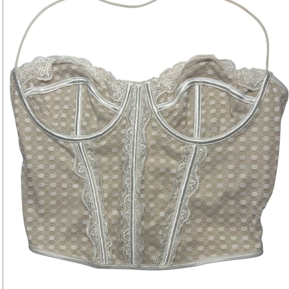 SHEIN Cream and White Top